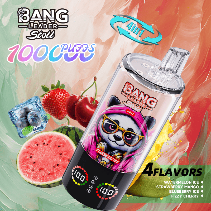 Bang Leader Stoll 100K Watermelon Ice & Strawberry Mango & Blueberry Ice & Fizzy Cherry