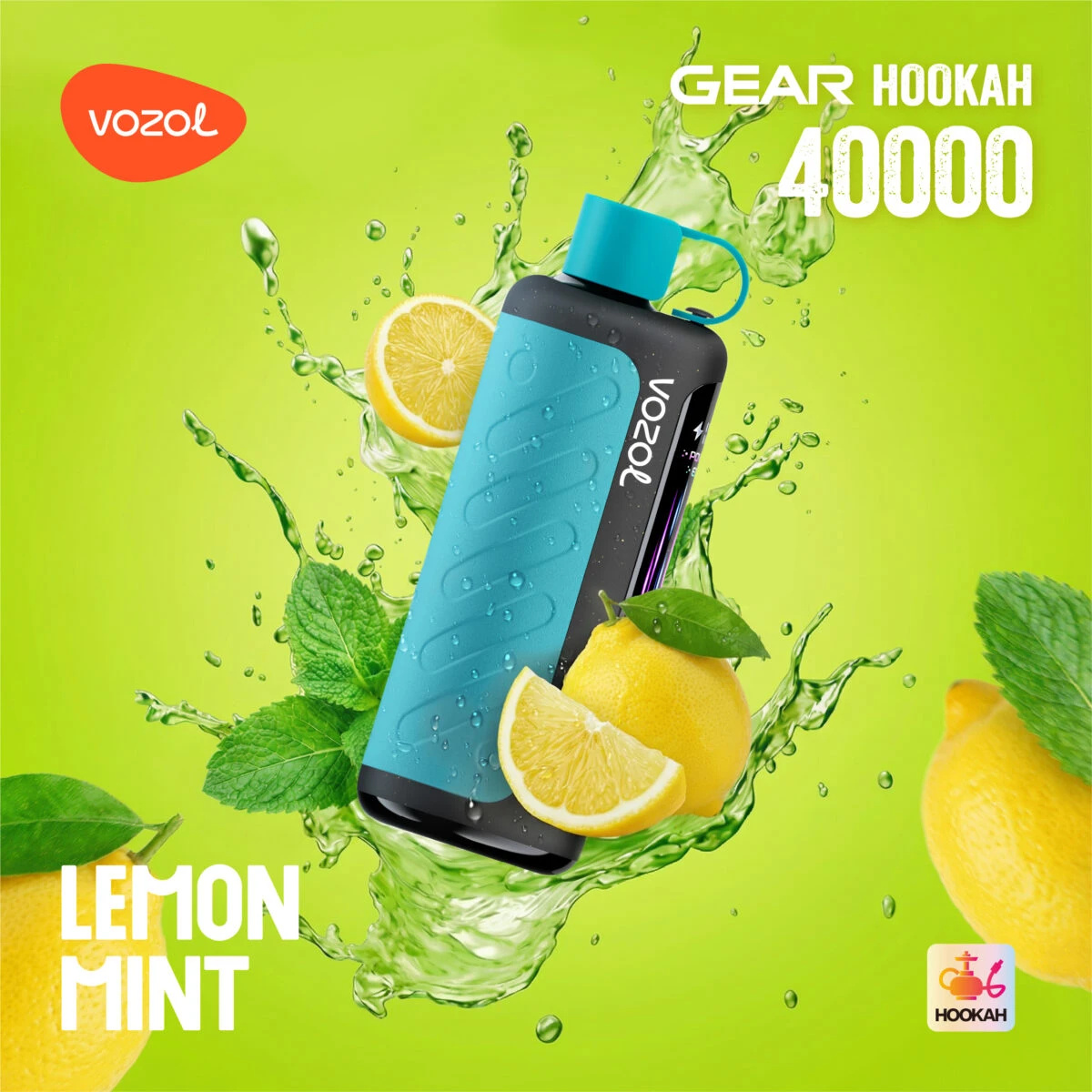 Vozol Gear Hookah 40000 Lemon Mint