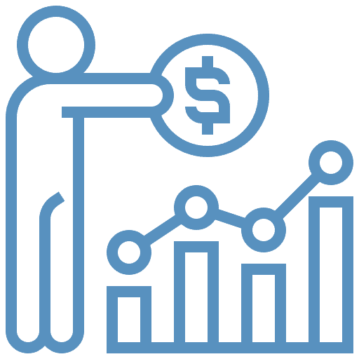 Financial growth and data analysis illustration.
