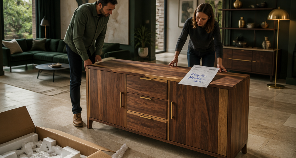 avis sur meuble house buffet bois massif déballage