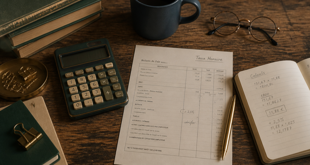 comment calculer son taux horaire calculatrice fiche paie