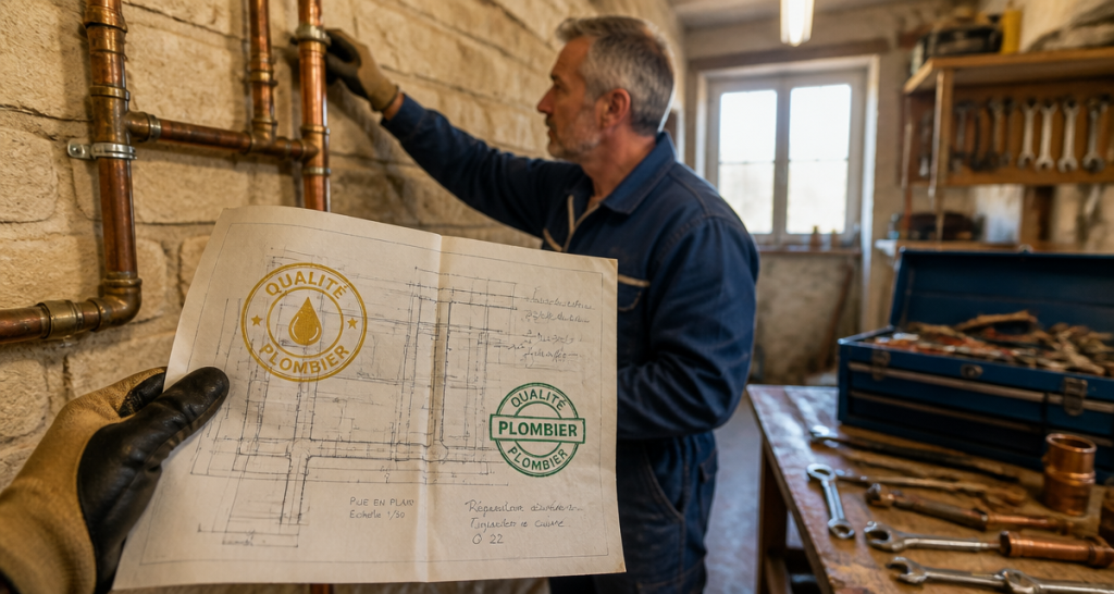 Qualité plombier inspection canalisation cuivre