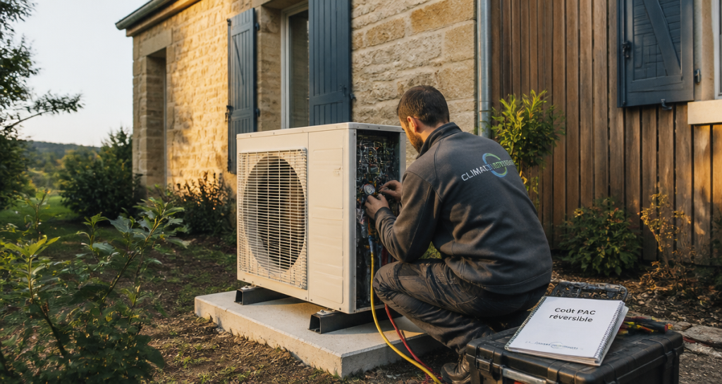 pompe à chaleur clim réversible prix technicien chantier