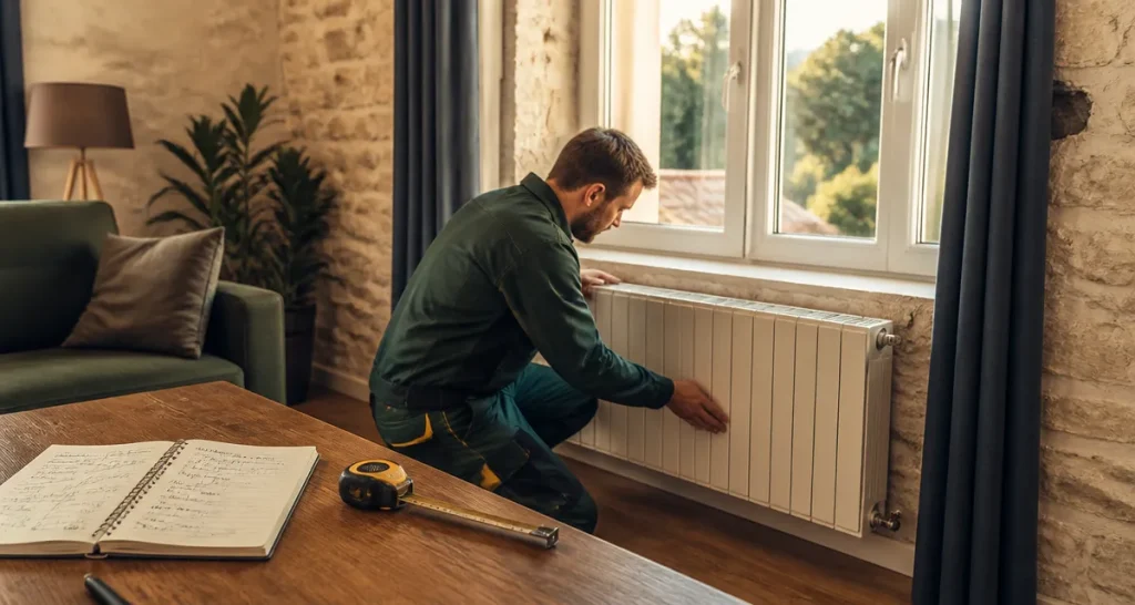quelle puissance radiateur par m2 technicien ajuste radiateur salon