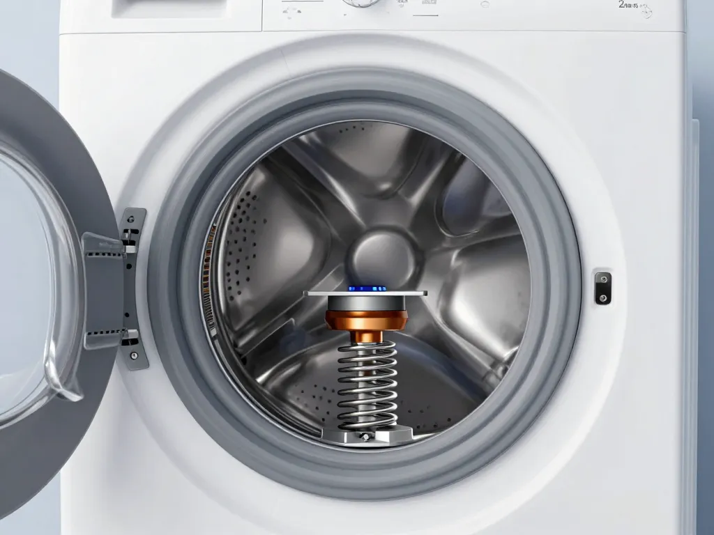 schéma lave linge top silencieux anti-vibration motorisation