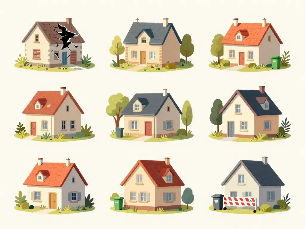 Qui est exonéré de la taxe des ordures ménagères, maisons en ruine et logements exclus visuels