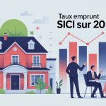 illustration moderne taux emprunt sci 20 ans