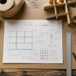 outils et plan de travail meuble en carton fabrication