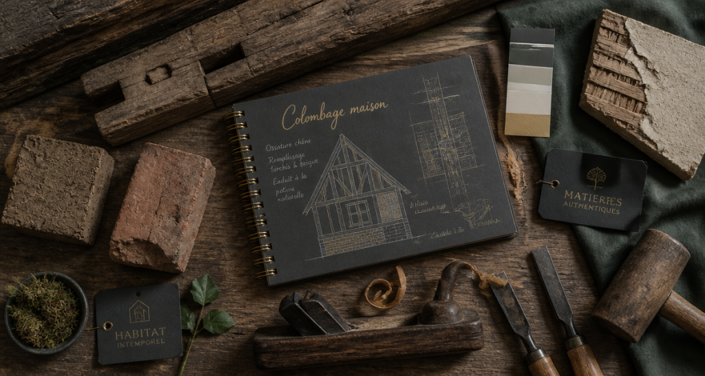 colombage maison plan de travail artisan charpentier