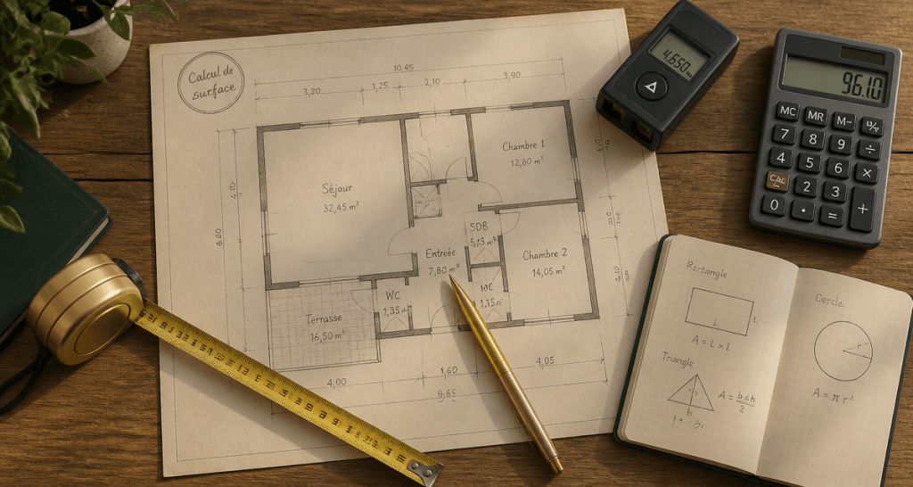 comment calculer une surface plan mètre calculatrice
