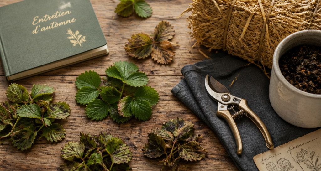 faut il couper les feuilles des fraisiers avant l'hiver entretien automne
