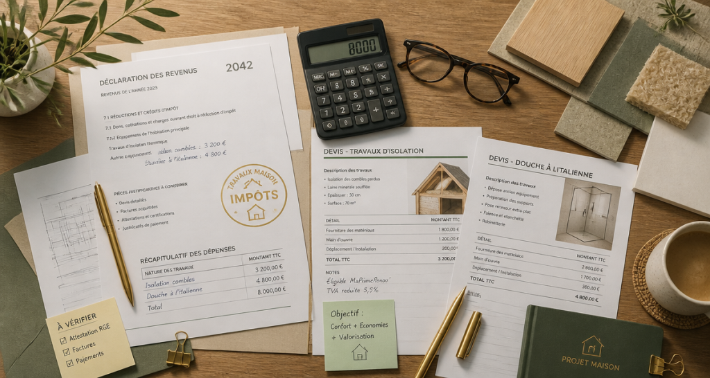 Travaux maison impots calculatrice devis et matériaux