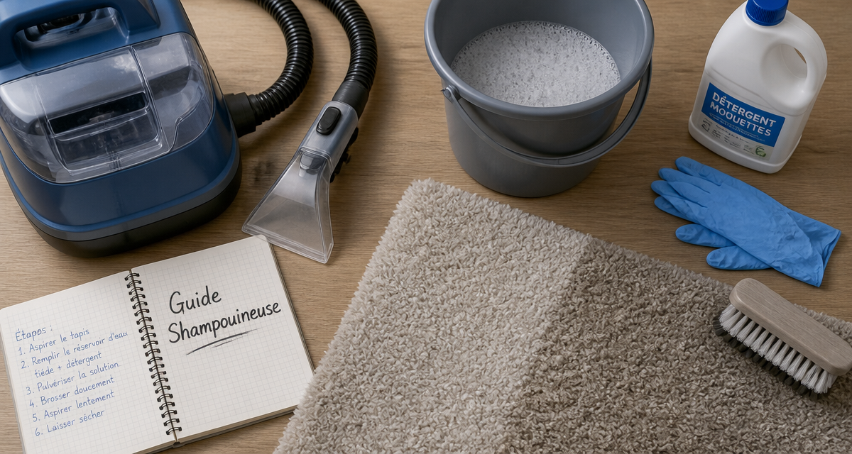 comment utiliser une shampouineuse sur tapis