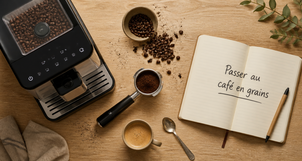 Comparatif machine à café automatique grains vue dessus