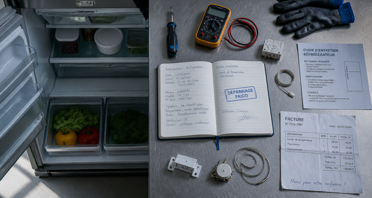 depanneur frigo domicile outils réparation