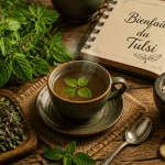tulsi bienfaits the tisane sur table rustique