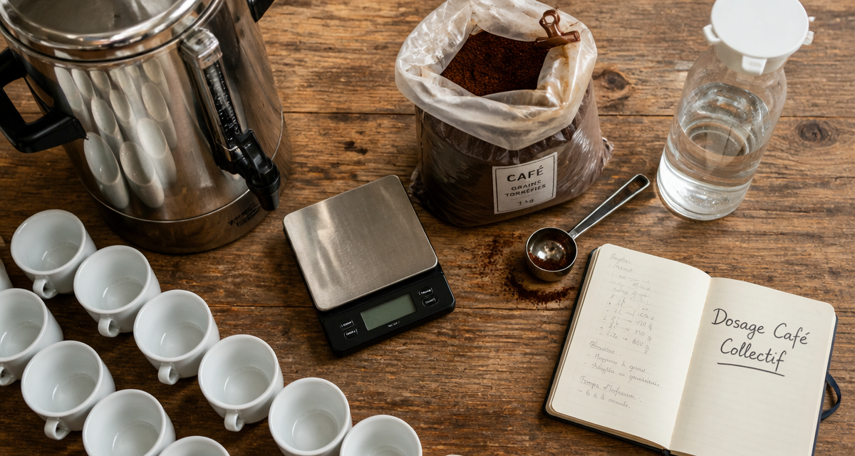 combien de café dans un percolateur balance tasses