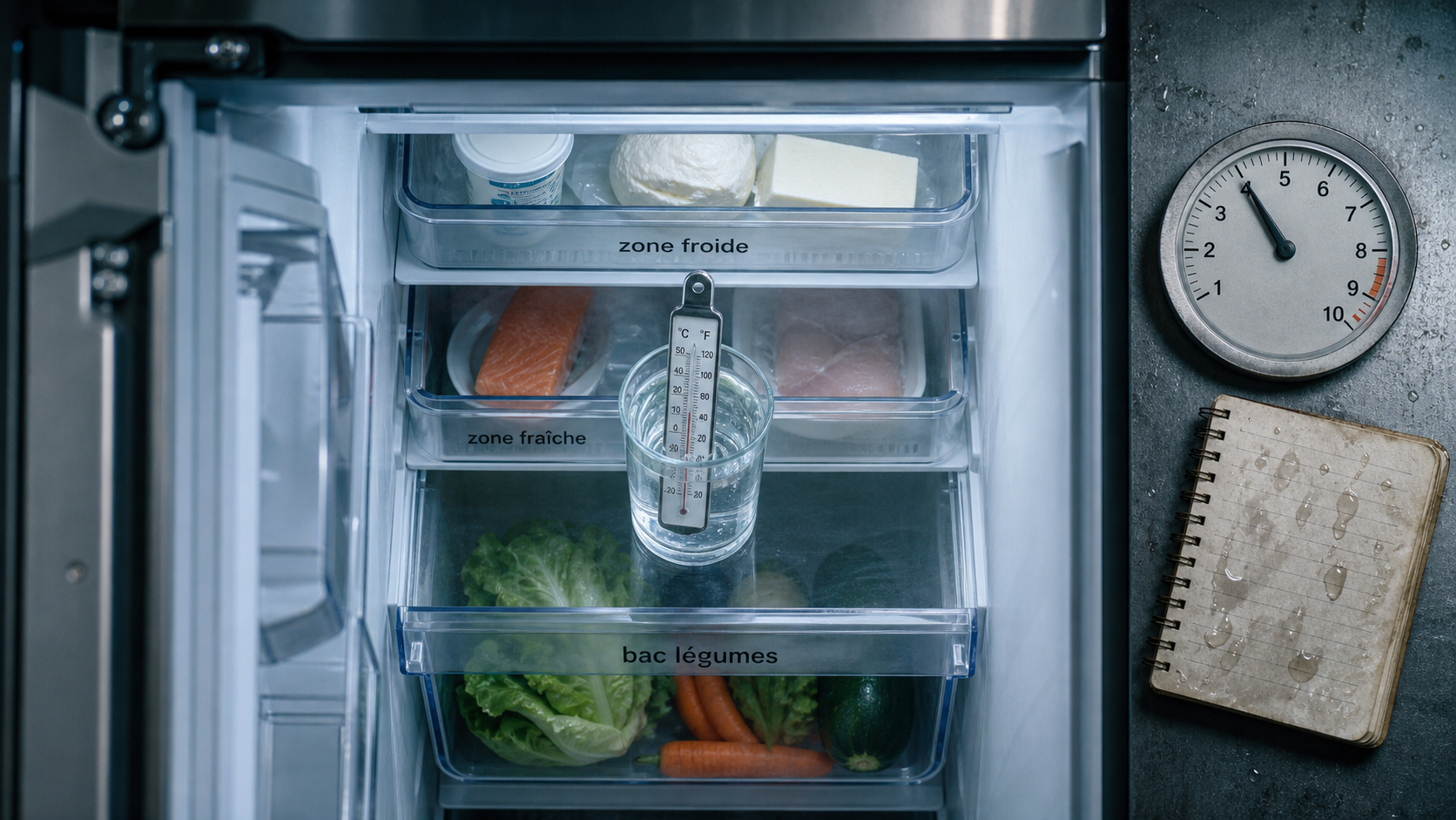 Comment regler un frigo : 4°C et 60% pour la conservation