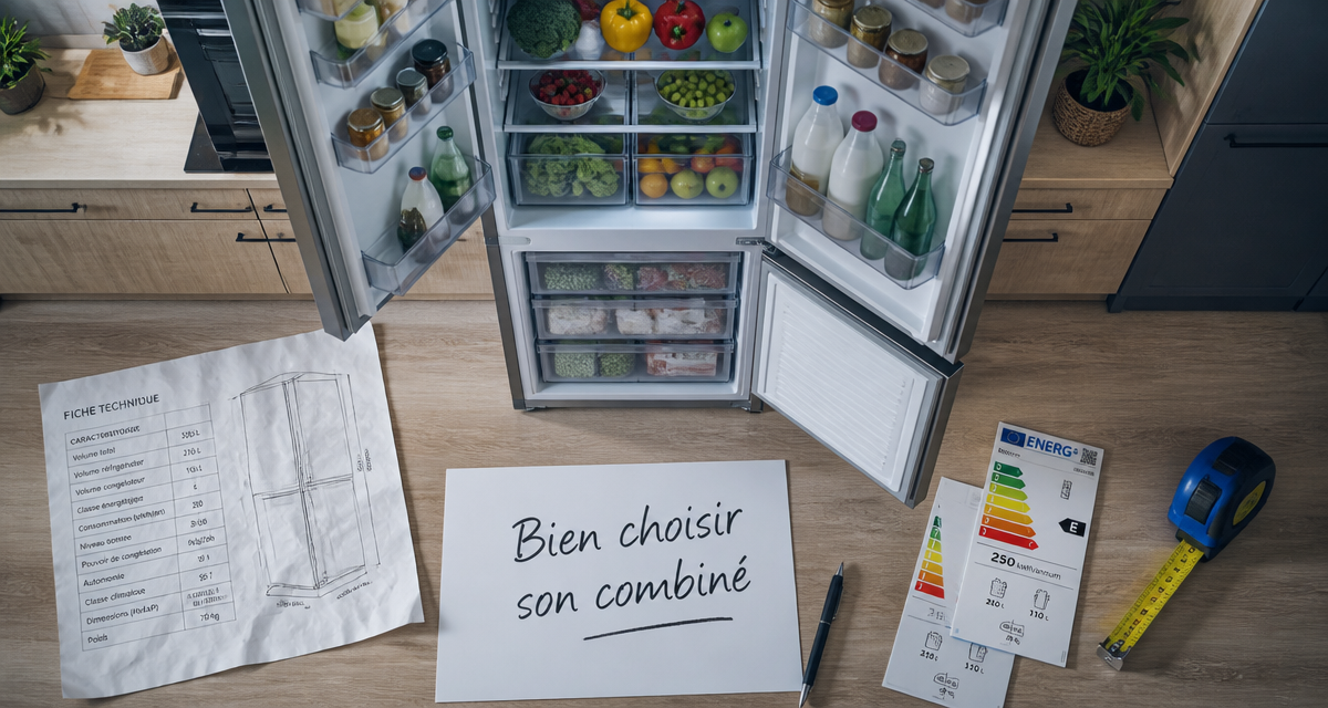 Comparatif réfrigérateur congélateur ouvert sur cuisine moderne