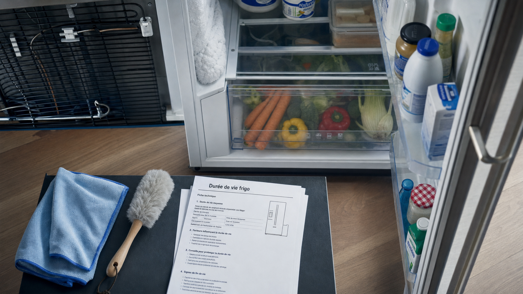 Durée de vie frigo : fiche technique, microfibre et givre pour éviter la panne