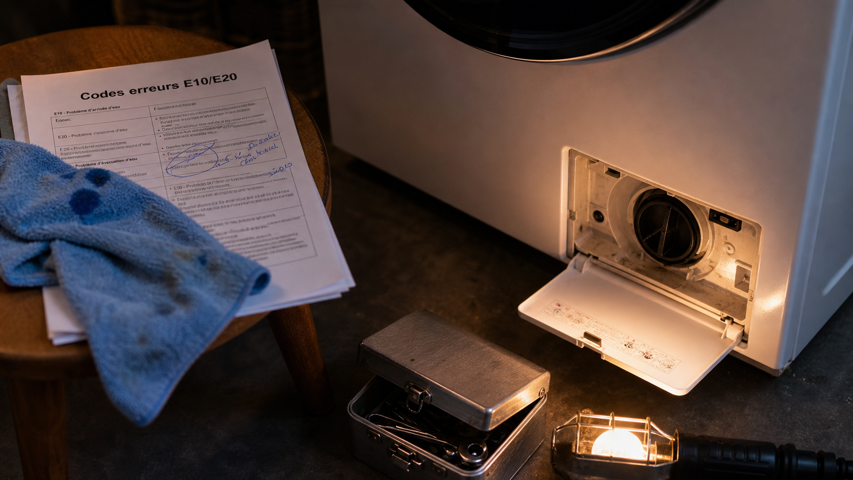 Machine à laver Electrolux problème : codes erreurs lave-linge