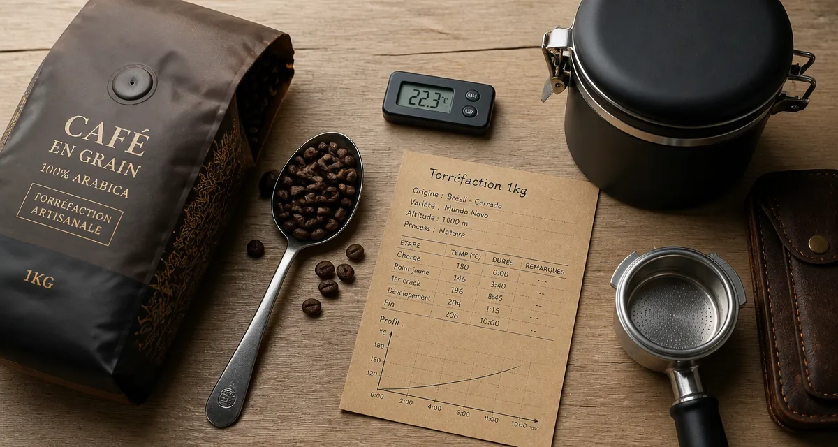 Meilleur café en grain 1kg, grains arabica et boîte hermétique