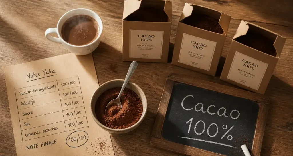 Meilleur chocolat en poudre yuka : cacao 100% en poudre