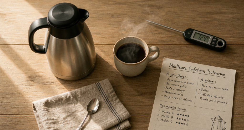 meilleure cafetière isotherme avec tasse et accessoires