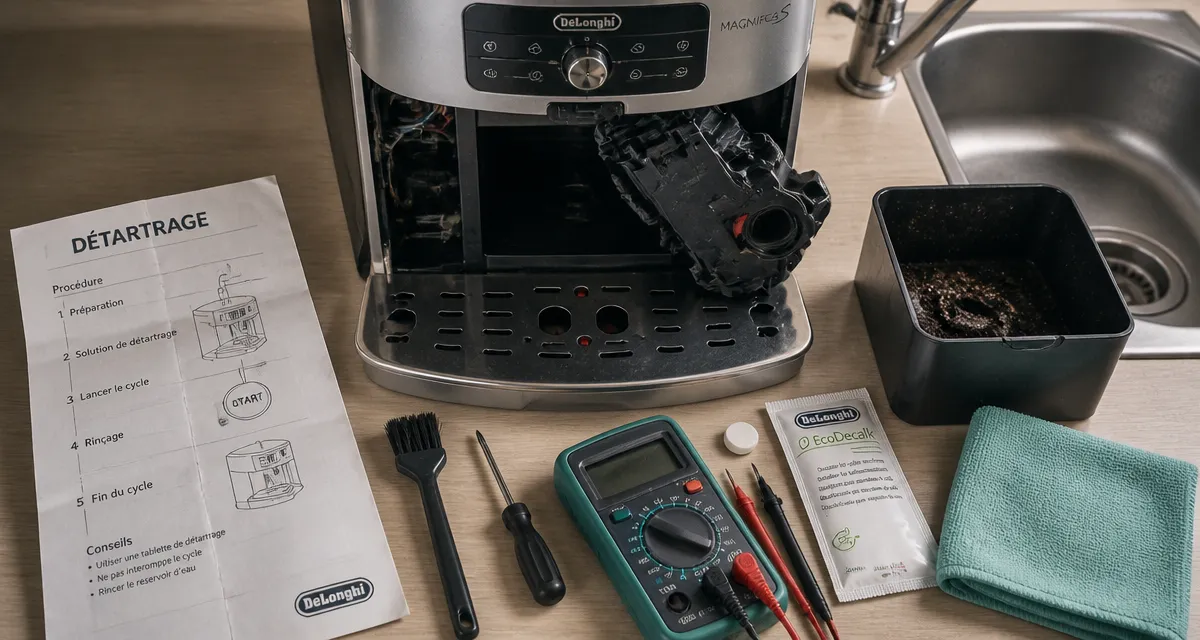 Problème machine à café delonghi magnifica s : détartrage et dépannage