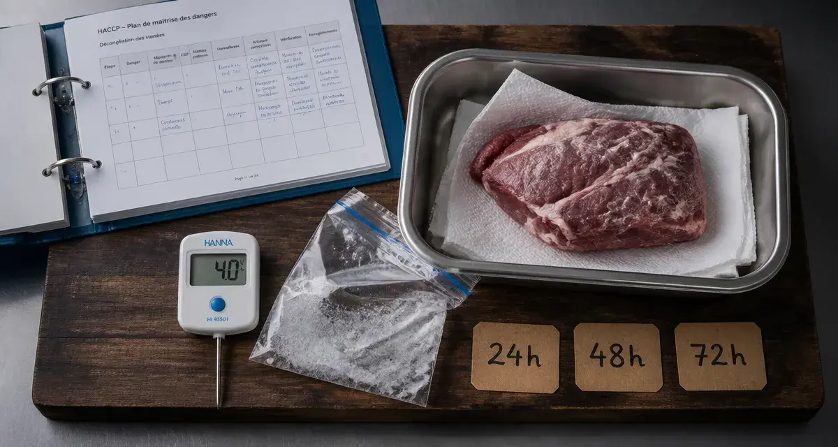 Produit décongelé combien de temps au frigo : durées 24h 48h 72h à 4°C