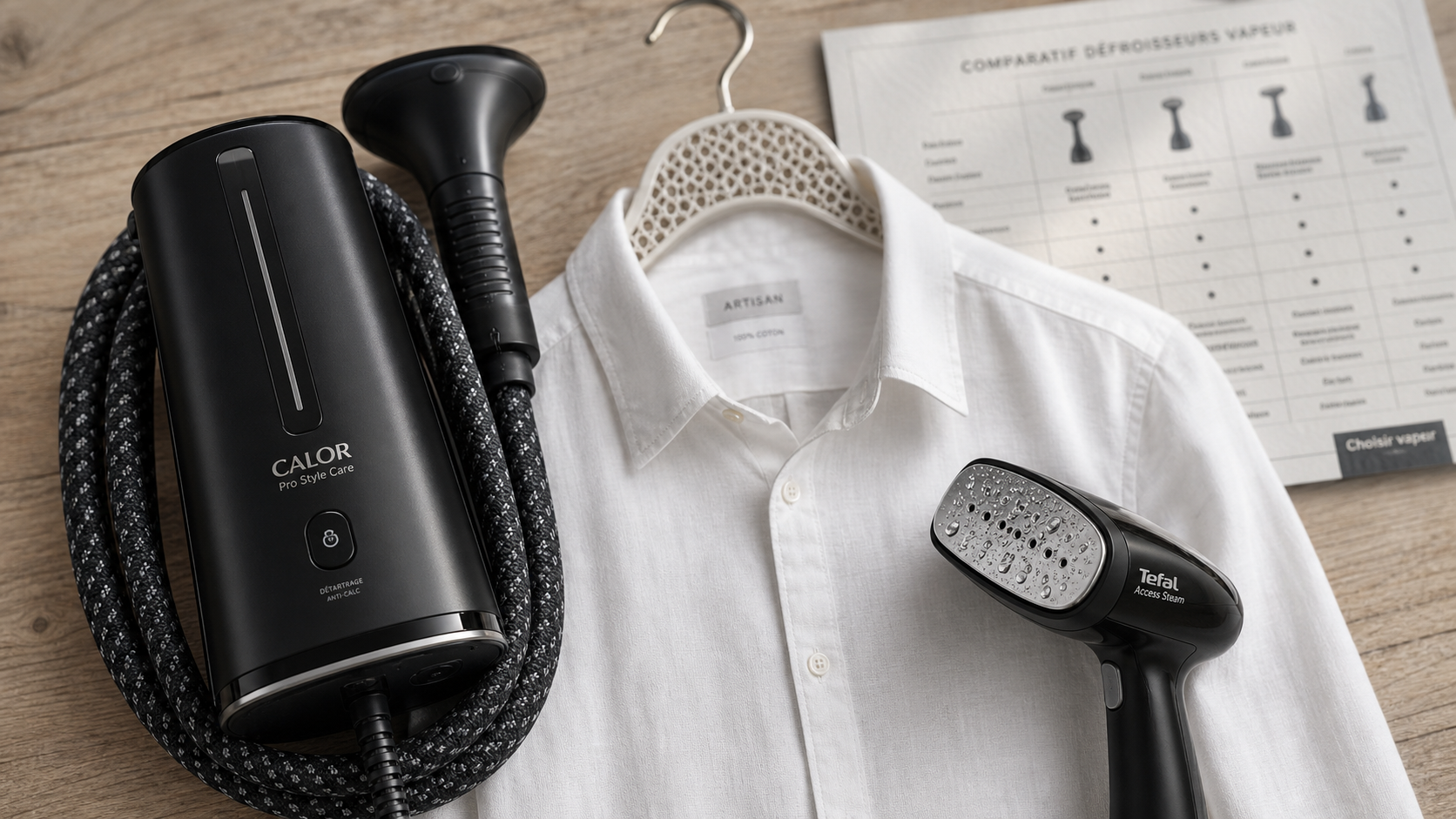 Quel defroisseur choisir, vapeur anti faux plis : chemise défroissée