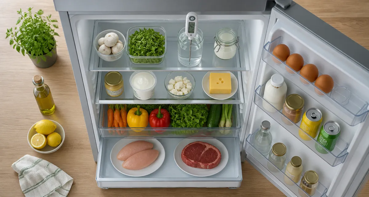 quelle température dans un frigo répartition aliments
