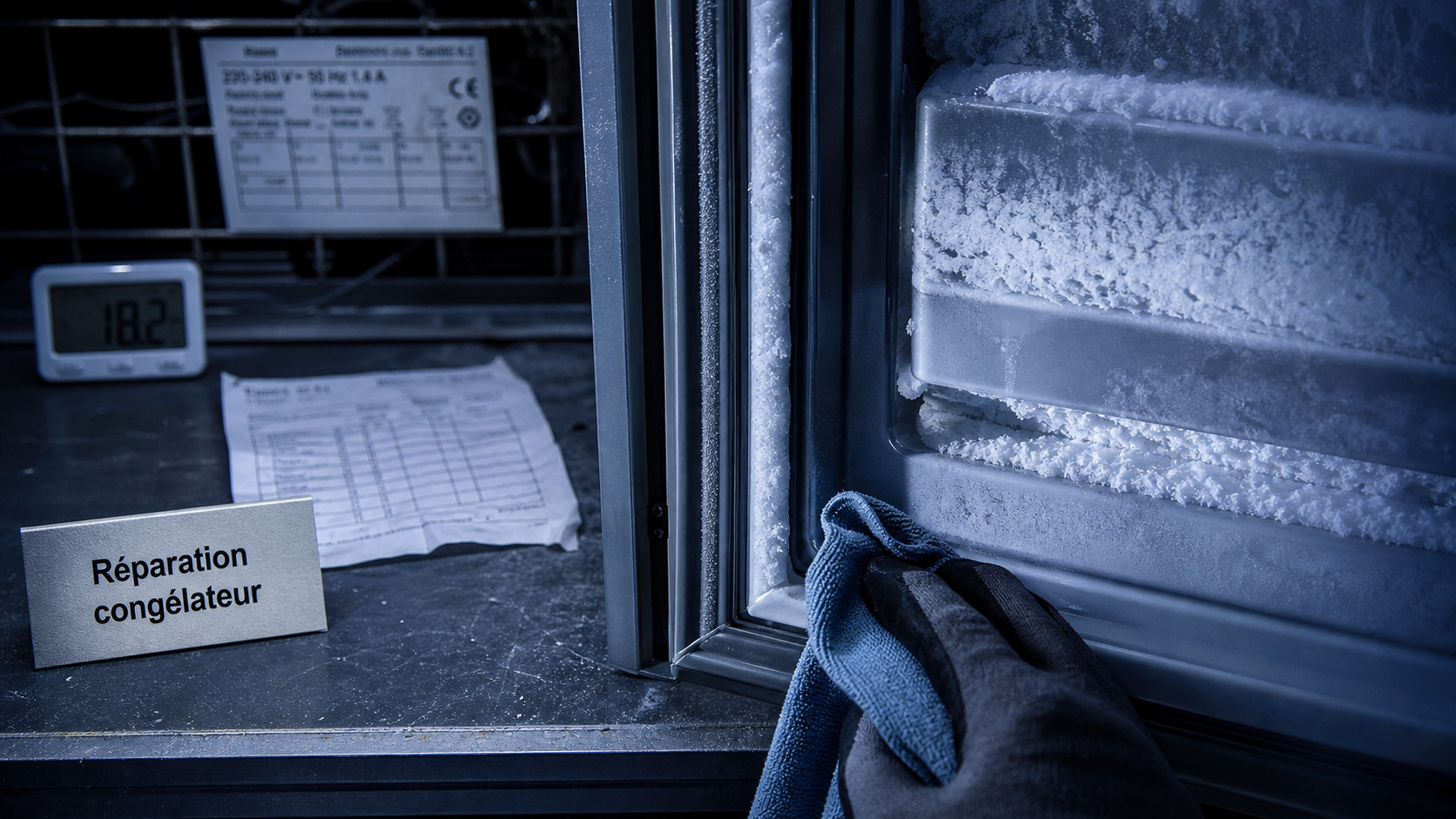 Réparation congélateur : givre sur porte et diagnostic de pannes