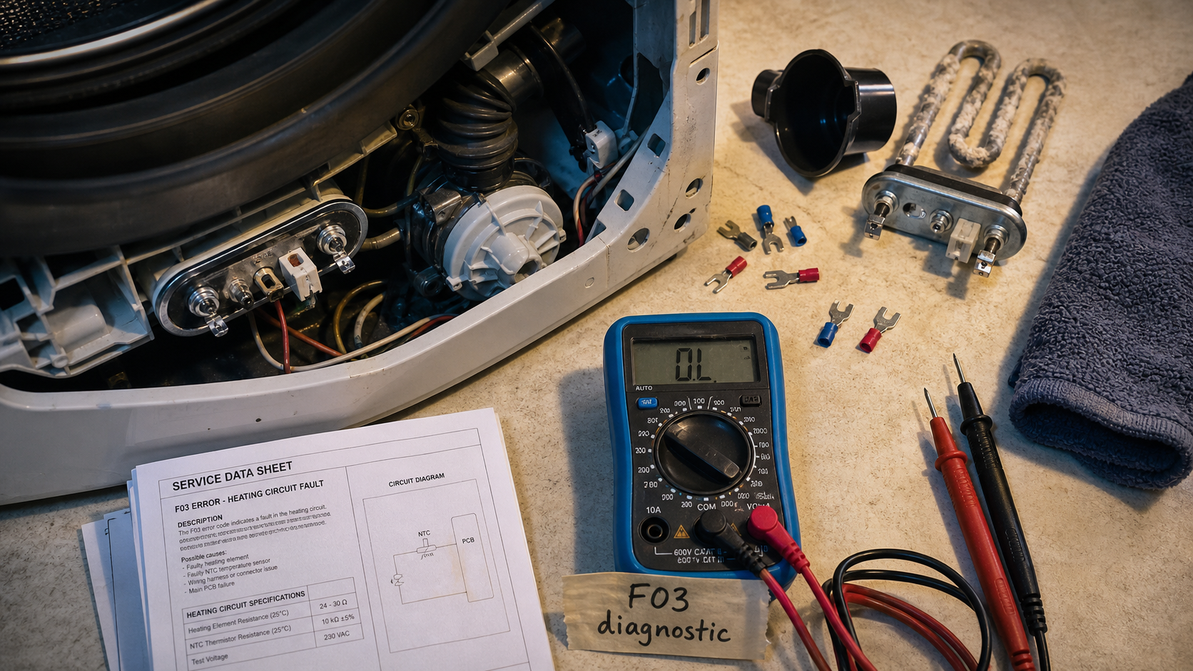 Erreur F03 machine à laver : diagnostic, causes et solutions