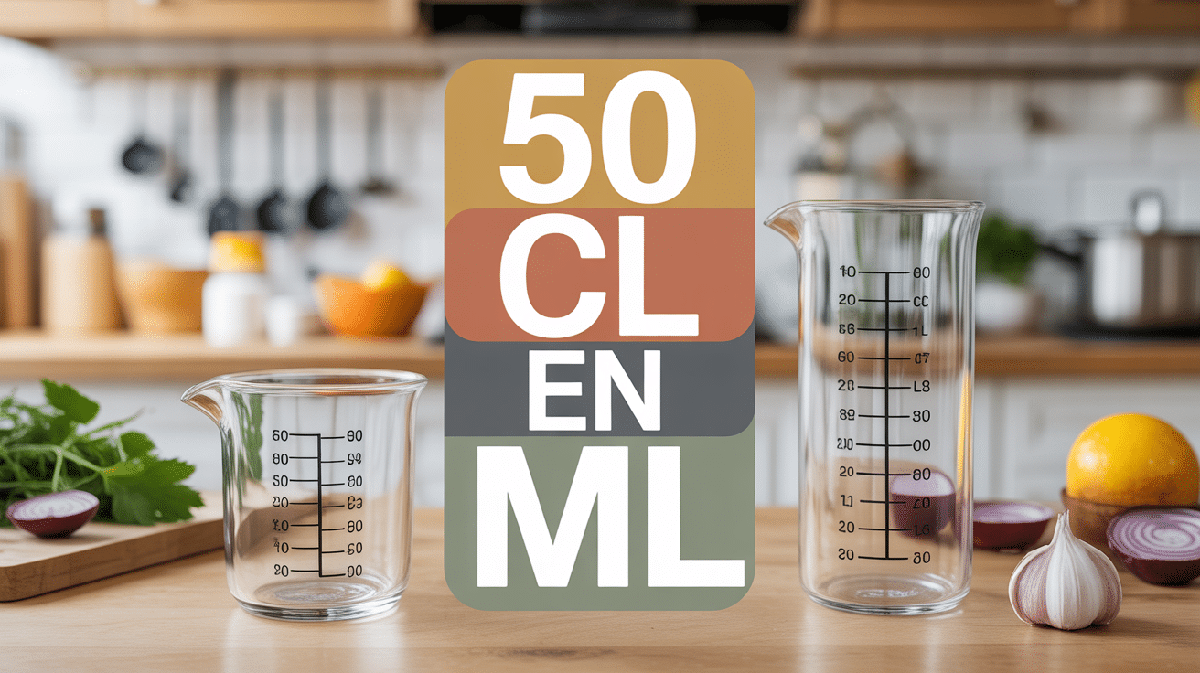 Cuisine moderne avec ustensiles de mesure centilitres millilitres 50 cl en ml