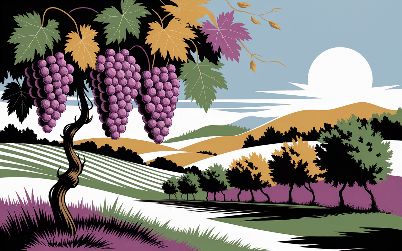 vignoble raisin fruit en v feuilles vigne paysage automne