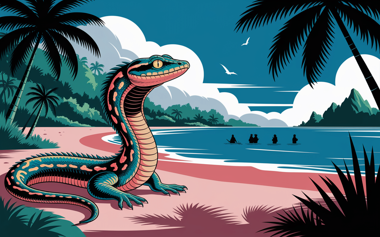 Croisiere Komodo ile dragon plage rose palmiers