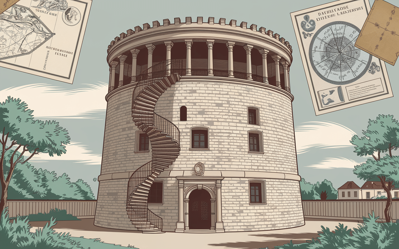 tour de frasso illustration architecture génoise historique