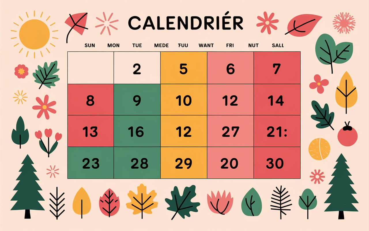 Calendrier périodes vacances scolaires Autriche