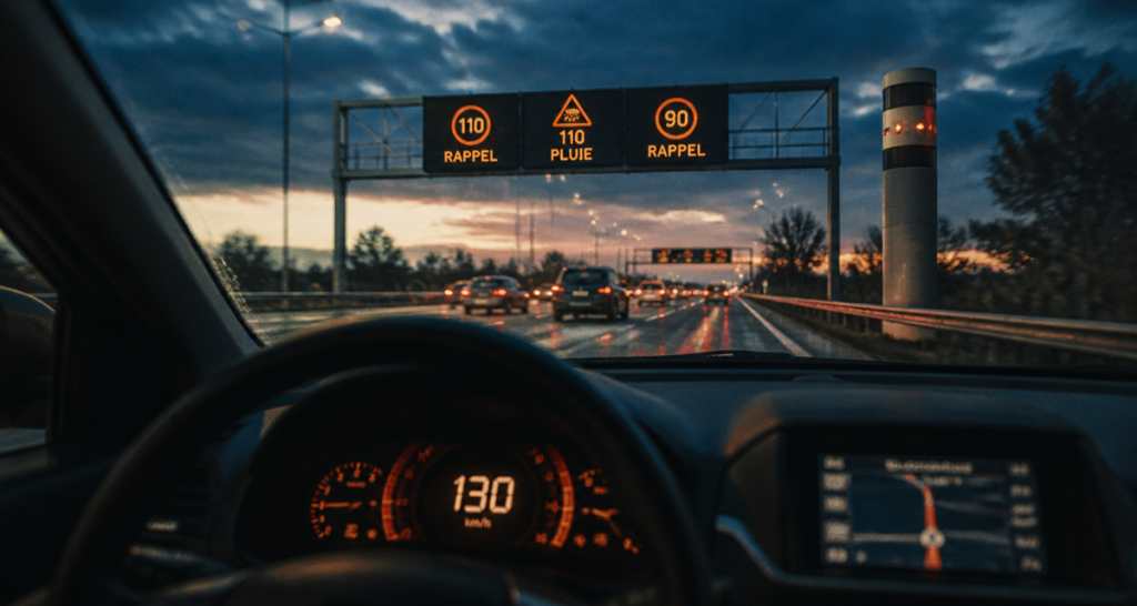 autoroute 100 km h 2025 tableau bord radar