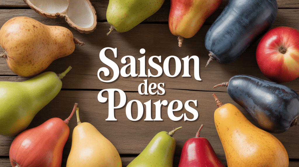 Variétés de poires saison sur bois et calendrier