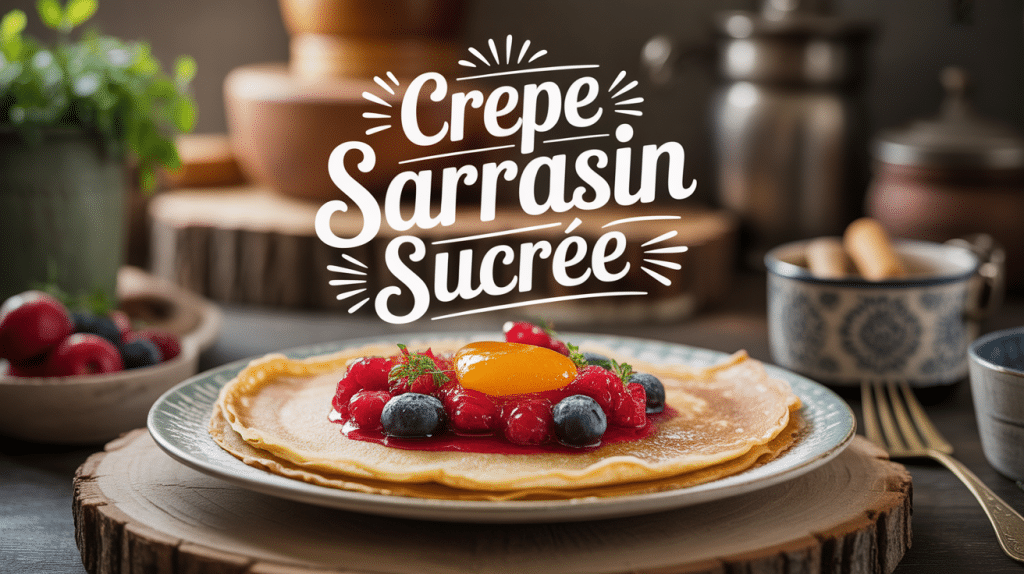 crepe sarrasin sucre garnie fruits rouges miel