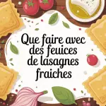 feuilles de lasagnes fraîches et ingrédients que faire avec des feuilles de lasagnes fraîches