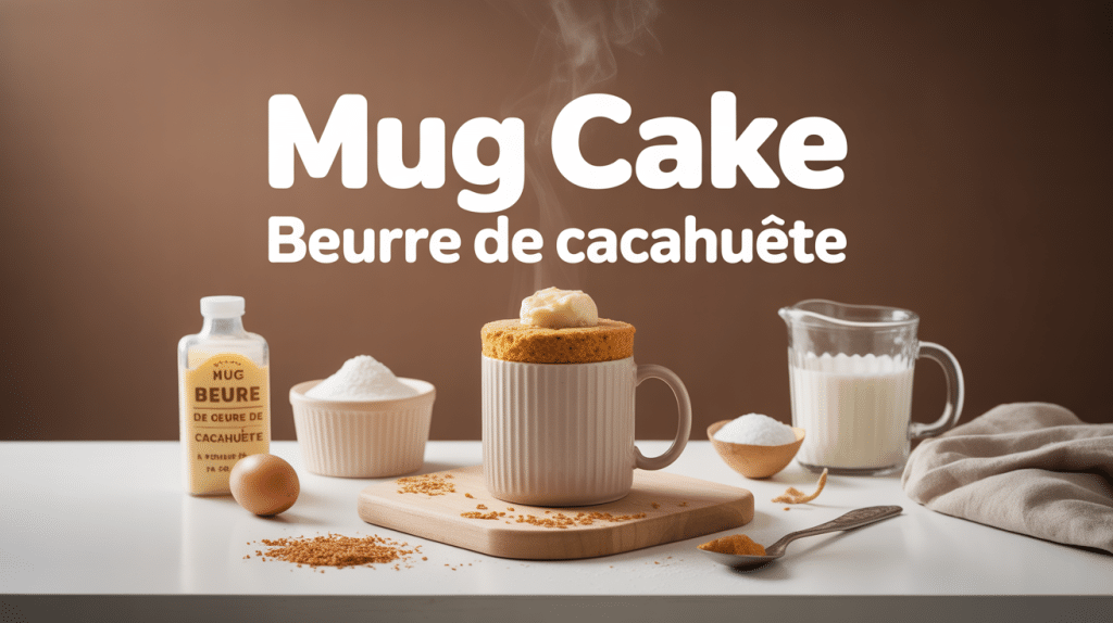 mug cake beurre de cacahuete moelleux cœur fondant