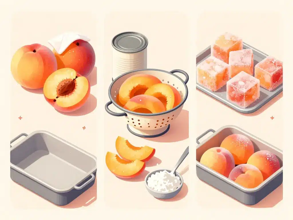 recette crumble a la peche variantes fruits frais boite surgeles