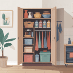 armoire à balai gifi stylisée et bien organisée dans un intérieur moderne