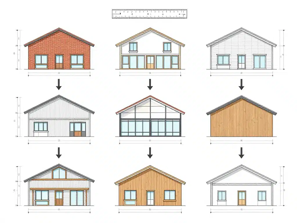 plan des facades et toitures diagramme creation