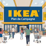 entrée du magasin ikea plan de campagne avec familles, services et ambiance accueillante