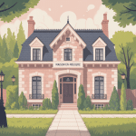 maison en meulière façade pierre style 1900 illustration SEO