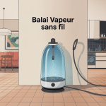 Meilleur balai vapeur sans fil dans un intérieur lumineux moderne